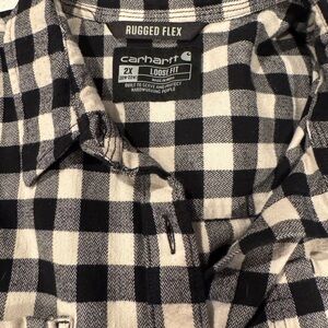 Carhartt Black & White Plaid Rugged Flex Button-Down Shirt